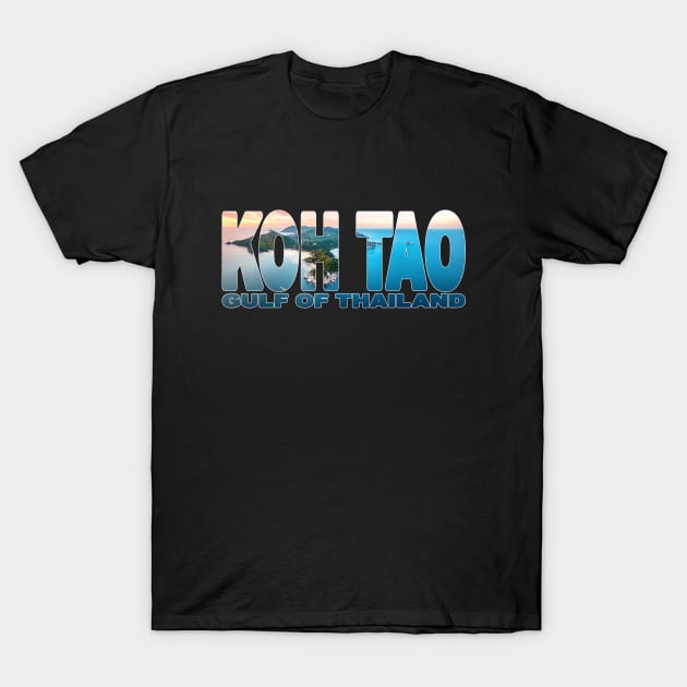 KOH TAO Gulf of Thailand - Beautiful Sunset Aerial T-Shirt by TouristMerch